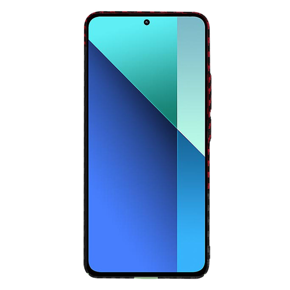 Fodral för Xiaomi Redmi Note 13 4G, Techsuit, Carbonite FiberShell, Svart Röd