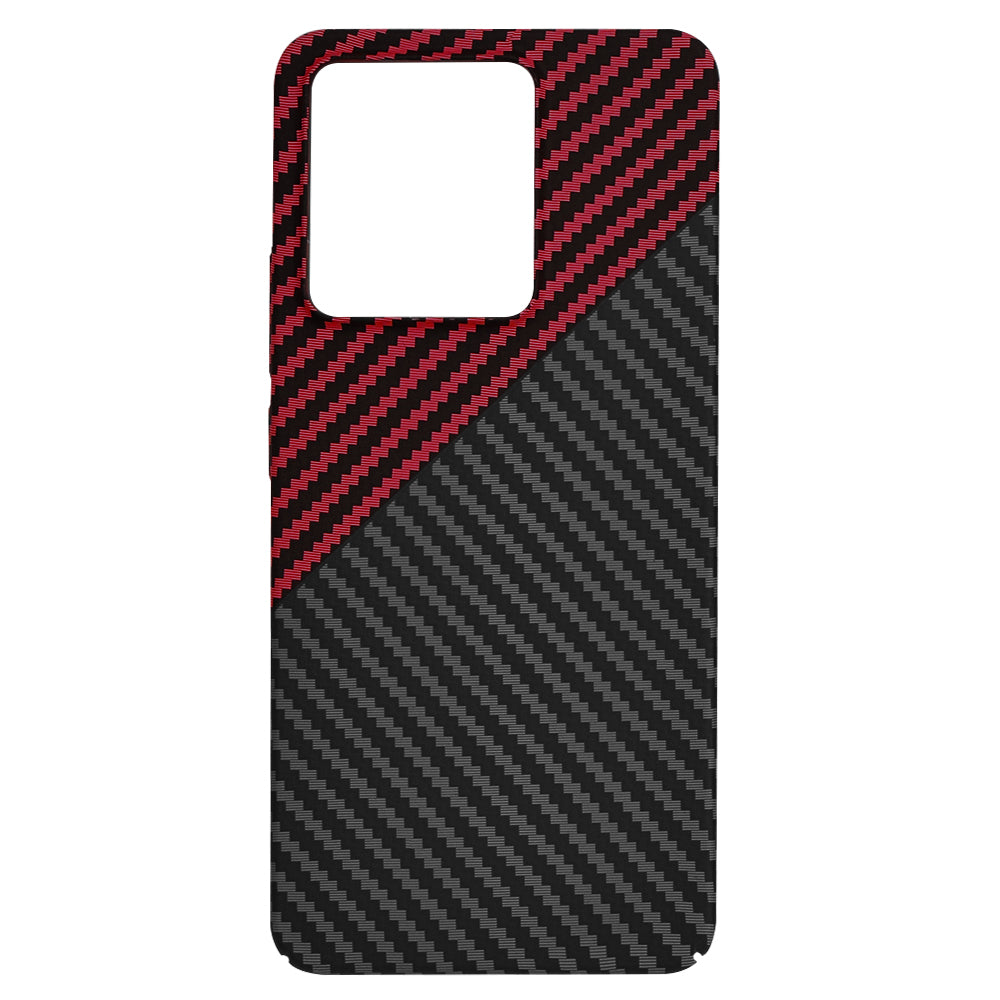 Fodral för Xiaomi Redmi Note 13 4G, Techsuit, Carbonite FiberShell, Svart Röd