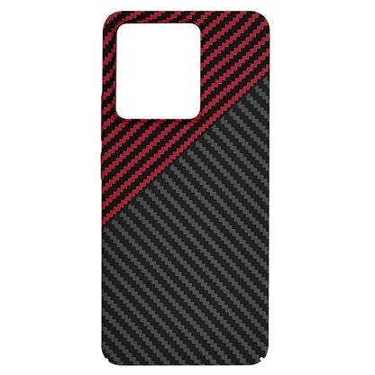 Fodral för Xiaomi Redmi Note 13 4G, Techsuit, Carbonite FiberShell, Svart Röd