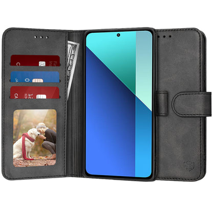 Fodral för Xiaomi Redmi Note 13 4G, Techsuit, Diary Book, Svart