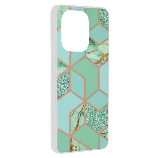 Fodral för Xiaomi Redmi Note 13 4G, Techsuit, Marble, Grön