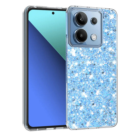 Fodral för Xiaomi Redmi Note 13 4G, Techsuit, Glittrande Glitter, Blå