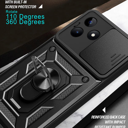 Fodral för Xiaomi Redmi Note 13 5G, Techsuit, CamShield, Svart