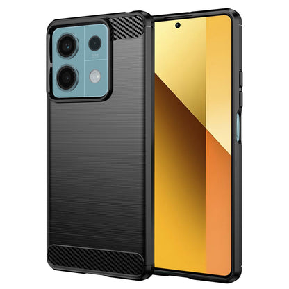 Fodral för Xiaomi Redmi Note 13 5G, Techsuit, Kolfiber, Svart