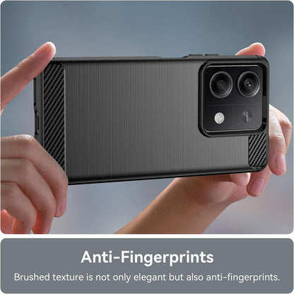Fodral för Xiaomi Redmi Note 13 5G, Techsuit, Kolfiber, Svart