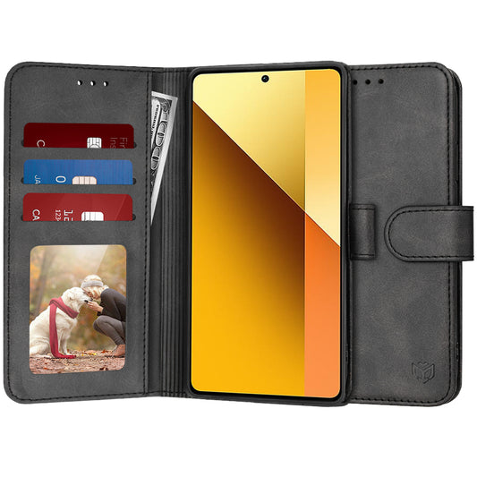Fodral för Xiaomi Redmi Note 13 5G, Techsuit, Diary Book, Svart