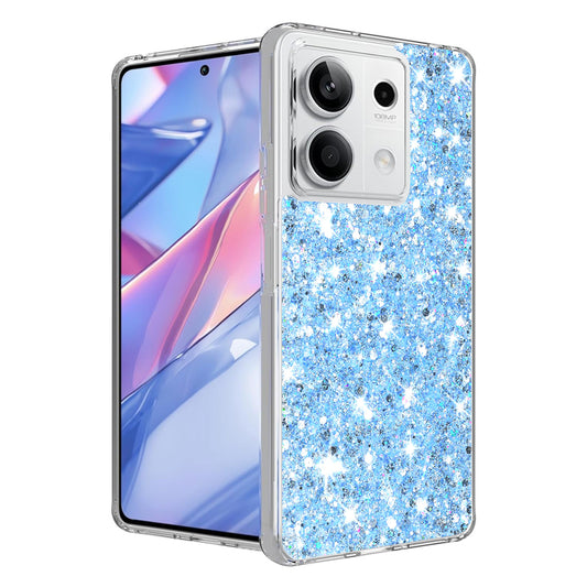 Fodral för Xiaomi Redmi Note 13 5G, Techsuit, Glittrande Glitter, Blå