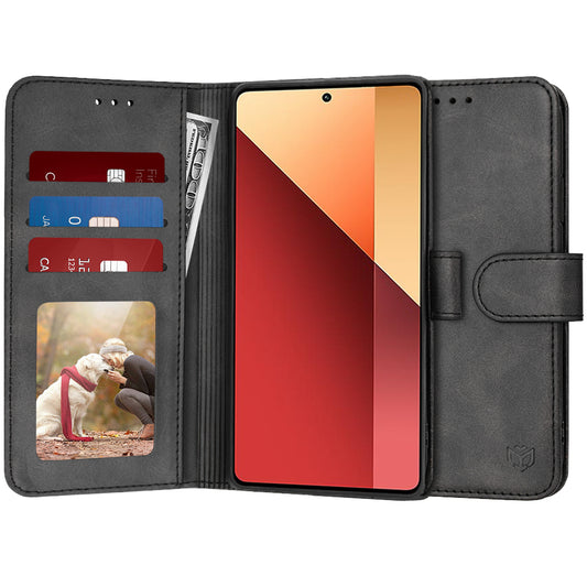 Fodral för Xiaomi Redmi Note 13 Pro 4G / Poco M6 Pro 4G, Techsuit, Diary Book, Svart