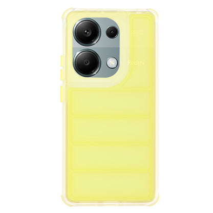 Fodral för Xiaomi Redmi Note 13 Pro 4G / Poco M6 Pro 4G, Techsuit, Wave Shield, Gul