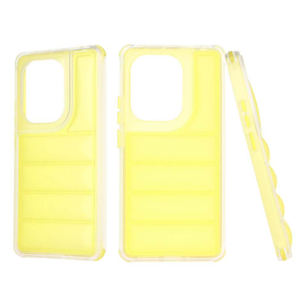 Fodral för Xiaomi Redmi Note 13 Pro 4G / Poco M6 Pro 4G, Techsuit, Wave Shield, Gul