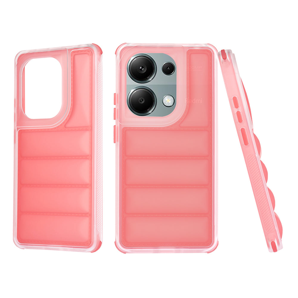 Fodral för Xiaomi Redmi Note 13 Pro 4G / Poco M6 Pro 4G, Techsuit, Wave Shield, Röd