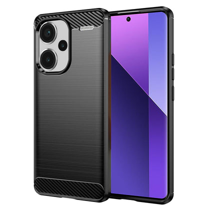 Fodral för Xiaomi Redmi Note 13 Pro+, Techsuit, Kolfiber, Svart