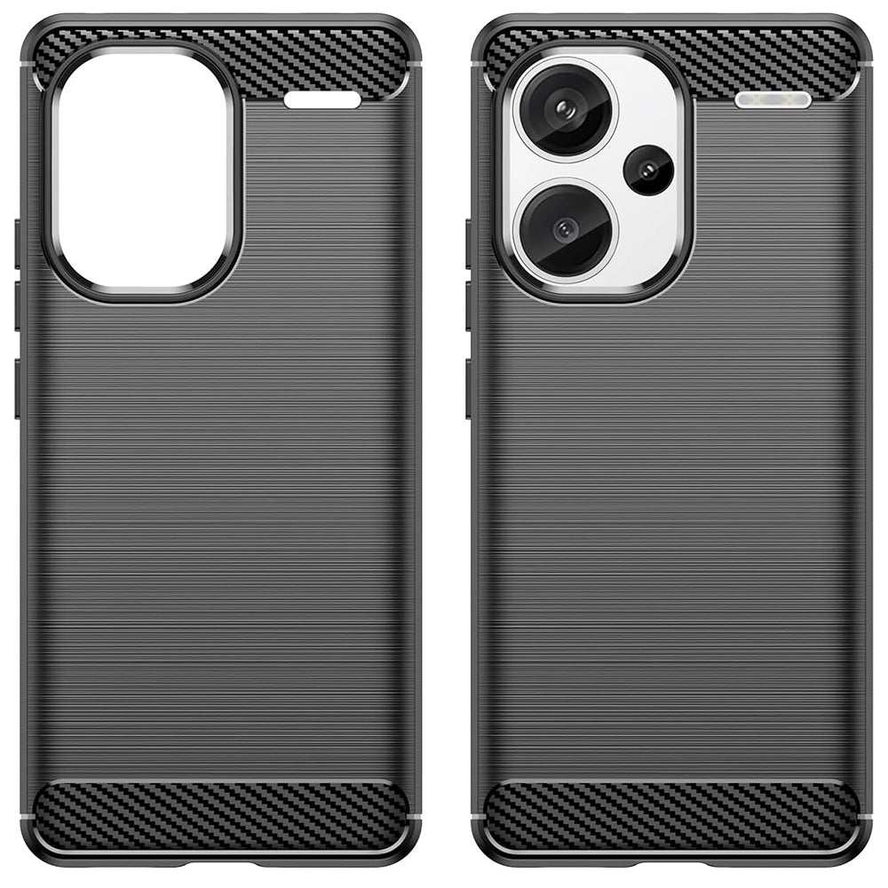 Fodral för Xiaomi Redmi Note 13 Pro+, Techsuit, Kolfiber, Svart