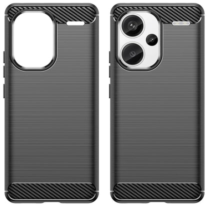 Fodral för Xiaomi Redmi Note 13 Pro+, Techsuit, Kolfiber, Svart