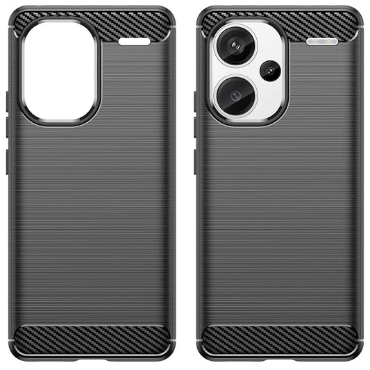 Fodral för Xiaomi Redmi Note 13 Pro+, Techsuit, Kolfiber, Svart