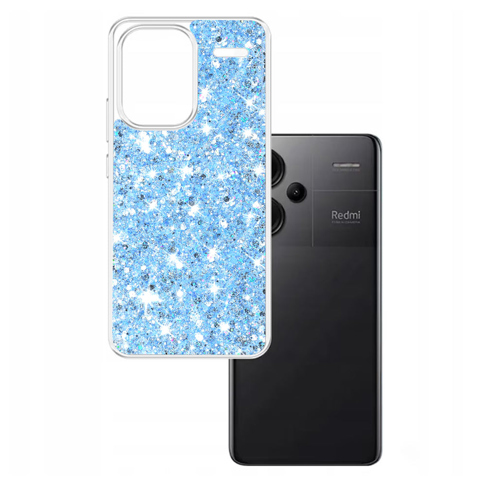 Fodral för Xiaomi Redmi Note 13 Pro+, Techsuit, Glittrande Glitter, Blå
