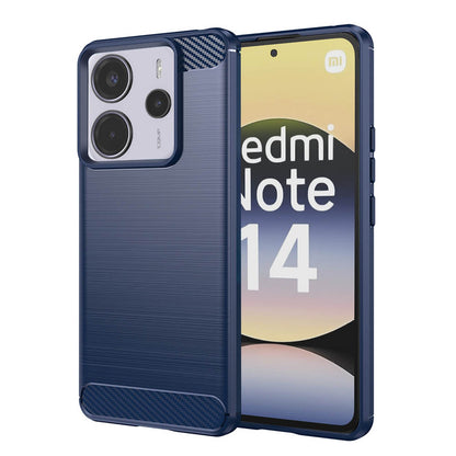 Fodral för Xiaomi Redmi Note 14 4G (Regional), Techsuit, Kolfiber, Blå