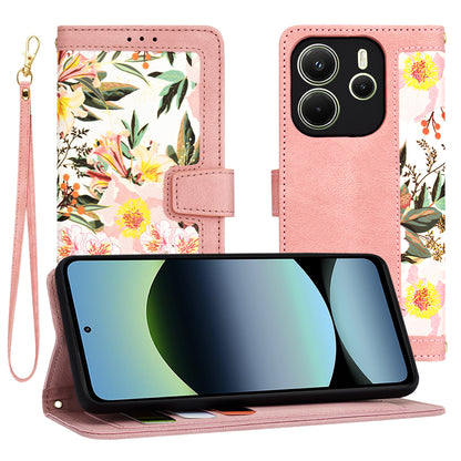 Fodral för Xiaomi Redmi Note 14 4G (Regional), Techsuit, FlipCraft, Rosa