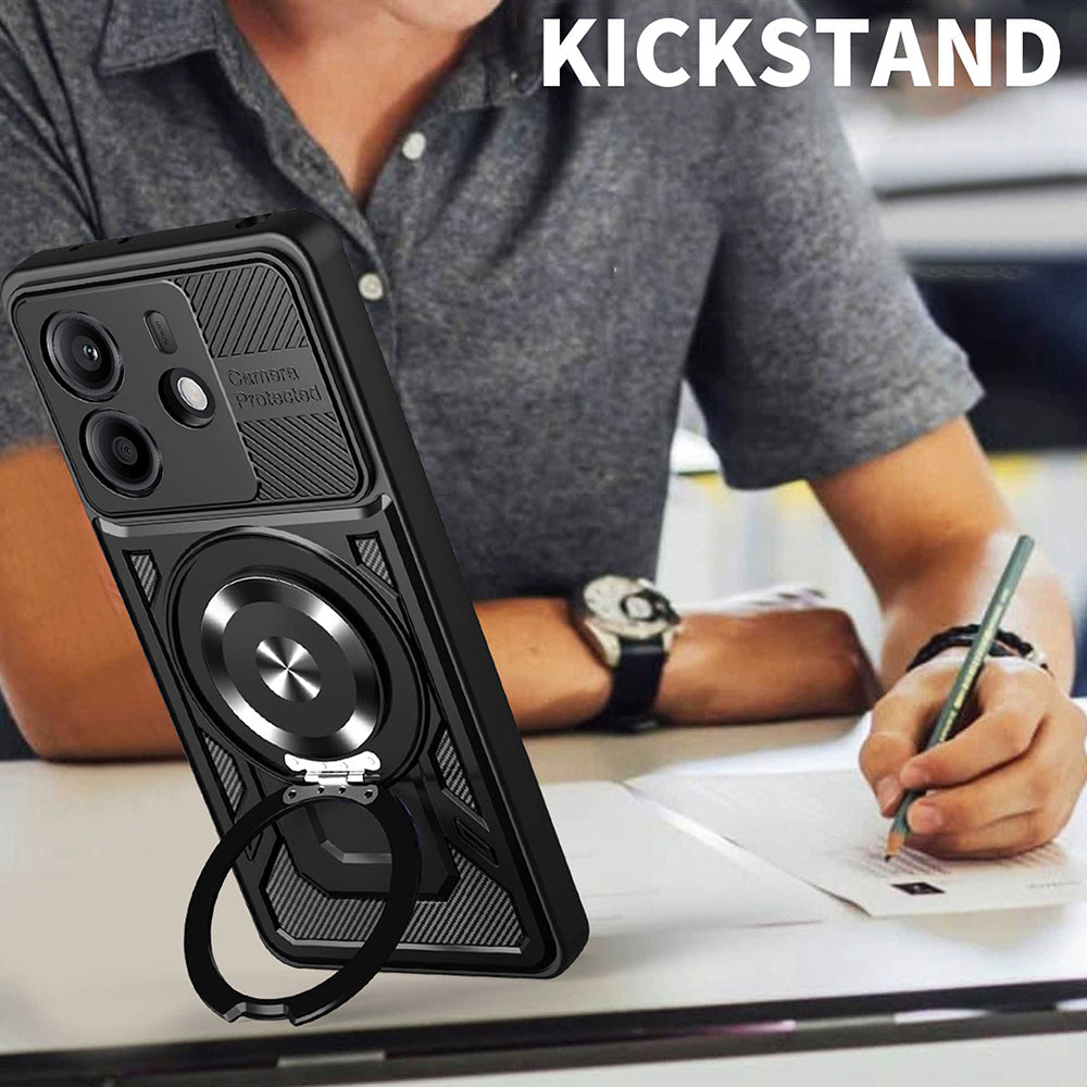 Case for Xiaomi Redmi Note 14 4G (Regional), Techsuit, RuggedCam, Black