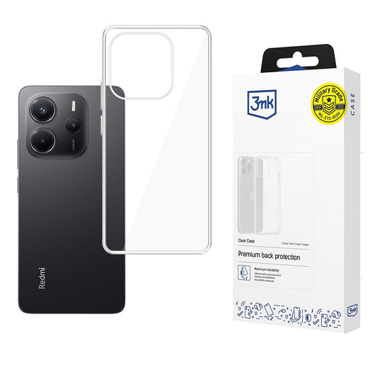 Fodral för Xiaomi Redmi Note 14 4G (Standard), 3MK, Klar, Transparent