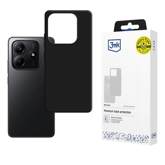 Fodral för Xiaomi Redmi Note 14 4G (Standard), 3MK, Matt svart