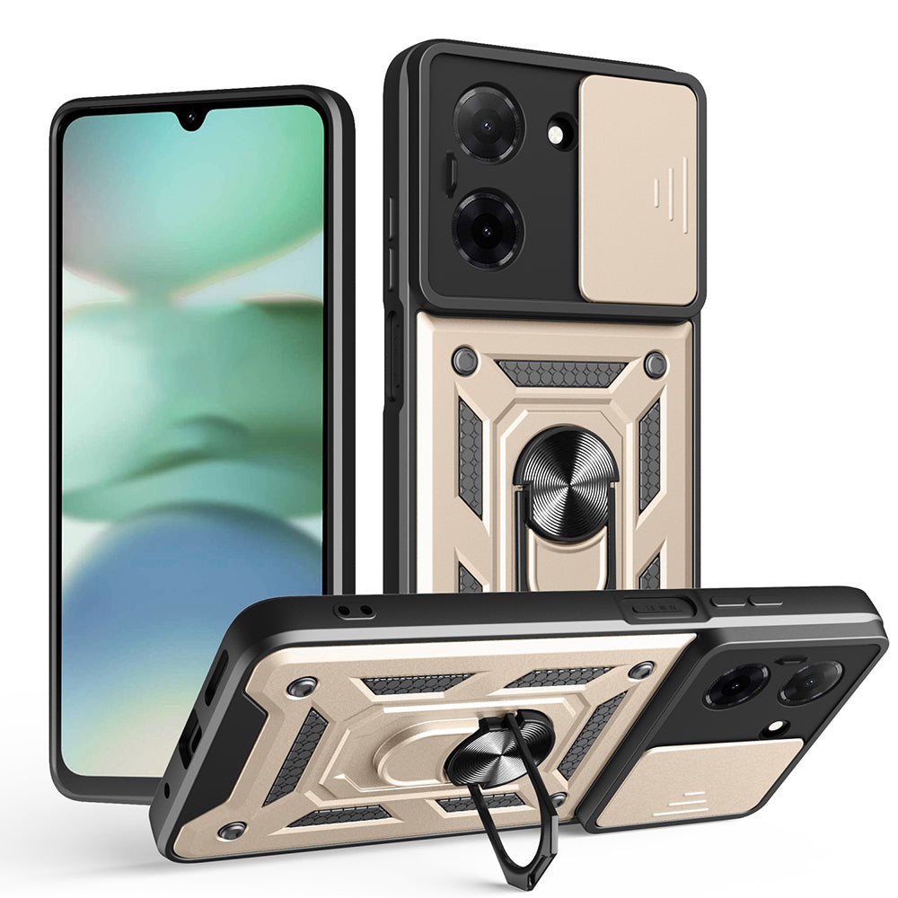 Fodral för Xiaomi Redmi Note 14 4G (Standard), Techsuit, CamShield, Guld