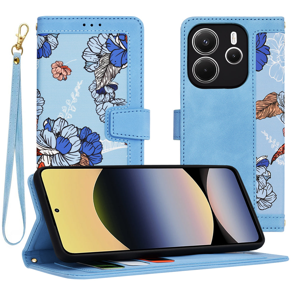 Fodral för Xiaomi Redmi Note 14 4G (Standard), Techsuit, FlipCraft, Blå