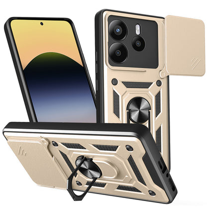 Fodral för Xiaomi Redmi Note 14 5G, Techsuit, CamShield, Guld