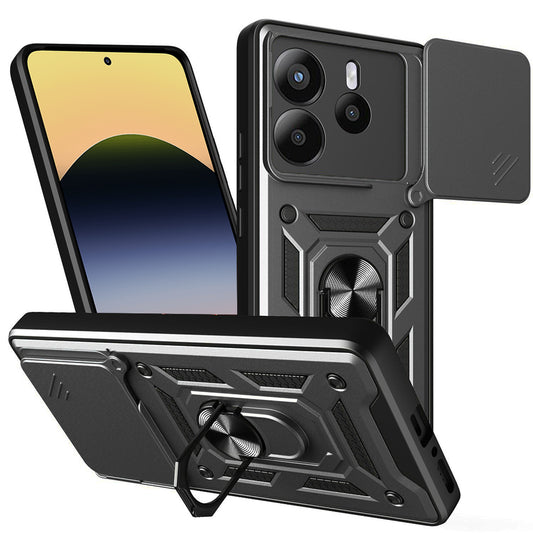 Fodral för Xiaomi Redmi Note 14 5G, Techsuit, CamShield, Svart
