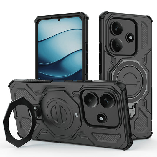 Fodral för Xiaomi Redmi Note 14 5G, Techsuit, Carbon Shield Pro, Svart
