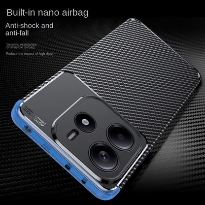 Fodral för Xiaomi Redmi Note 14 5G, Techsuit, CarbonFiber, Svart