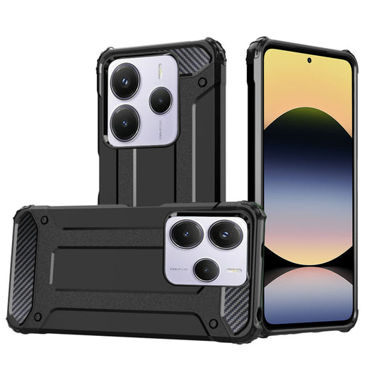 Fodral för Xiaomi Redmi Note 14 5G, Techsuit, Hybrid Armor, Svart