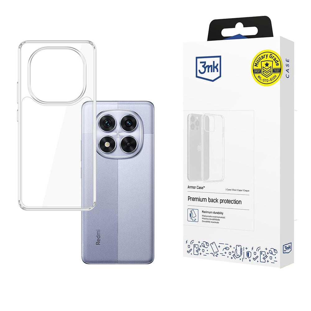 Fodral för Xiaomi Redmi Note 14 Pro 4G / Note 14 Pro+ 5G / Note 14 Pro 5G, 3MK, Armor, Transparent