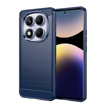 Fodral för Xiaomi Redmi Note 14 Pro 4G, Techsuit, Kolfiber, Blå