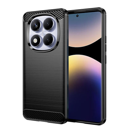 Fodral för Xiaomi Redmi Note 14 Pro 4G, Techsuit, Kolfiber, Svart