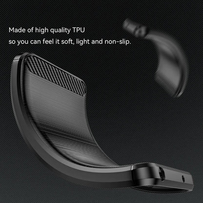 Fodral för Xiaomi Redmi Note 14 Pro 4G, Techsuit, Kolfiber, Svart