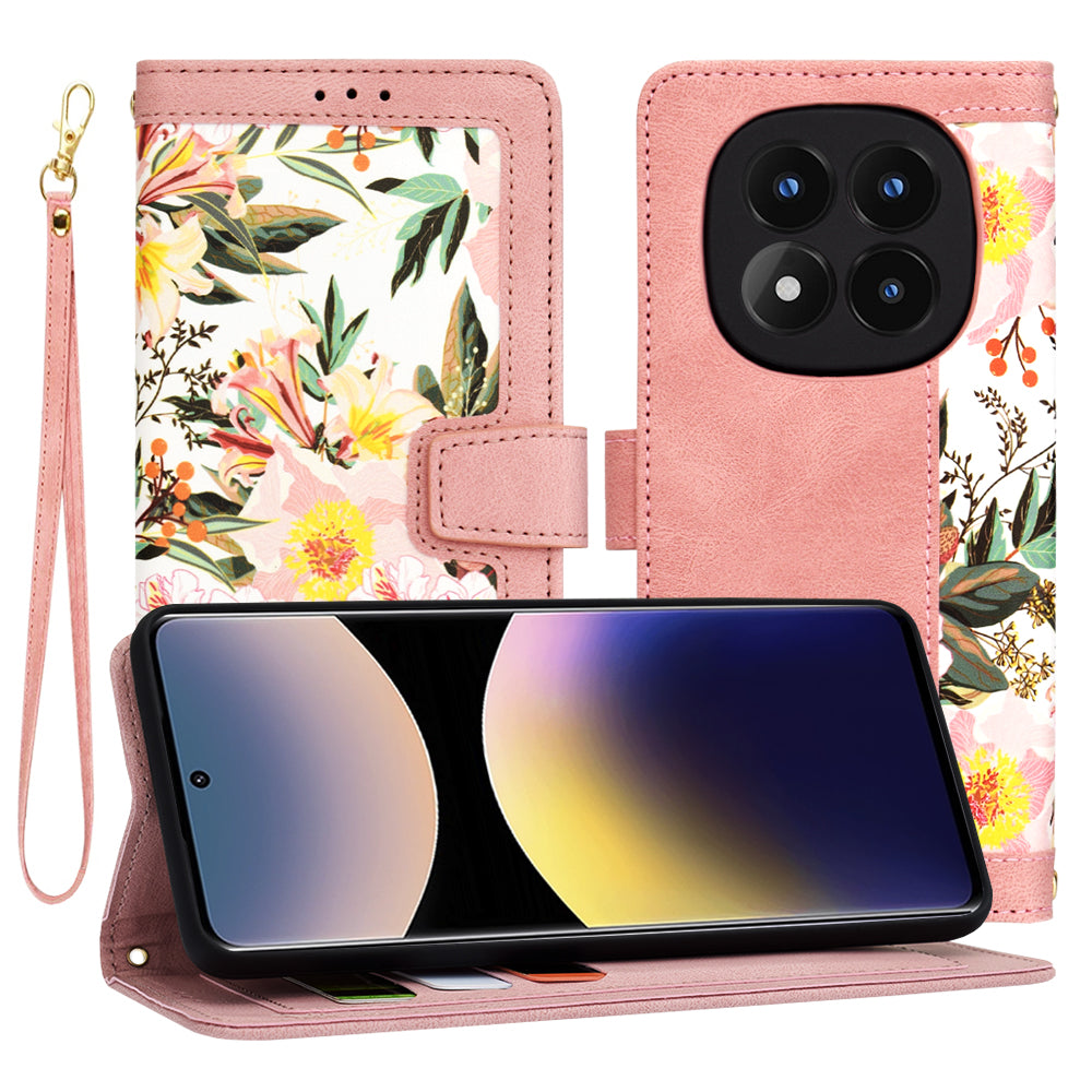 Fodral för Xiaomi Redmi Note 14 Pro 4G, Techsuit, FlipCraft, Rosa