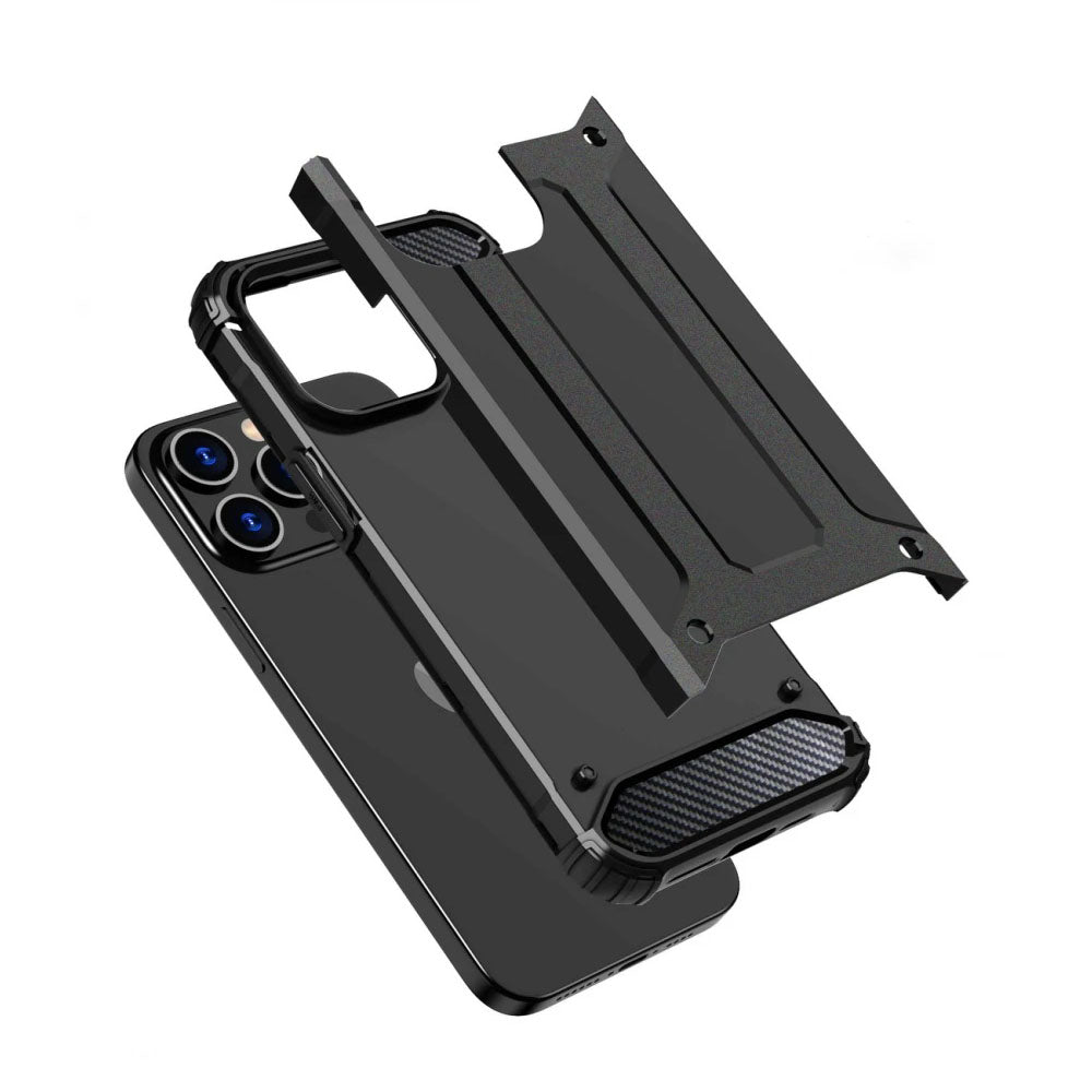 Fodral för Xiaomi Redmi Note 14 Pro 4G, Techsuit, Hybrid Armor, Svart