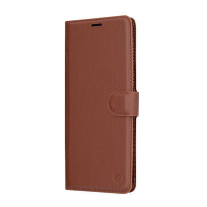 Case for Xiaomi Redmi Note 14 Pro 4G, Techsuit, Leather Folio, Brown