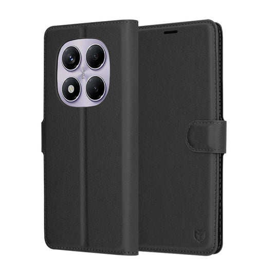 Fodral för Xiaomi Redmi Note 14 Pro 4G, Techsuit, Leather Folio, Svart