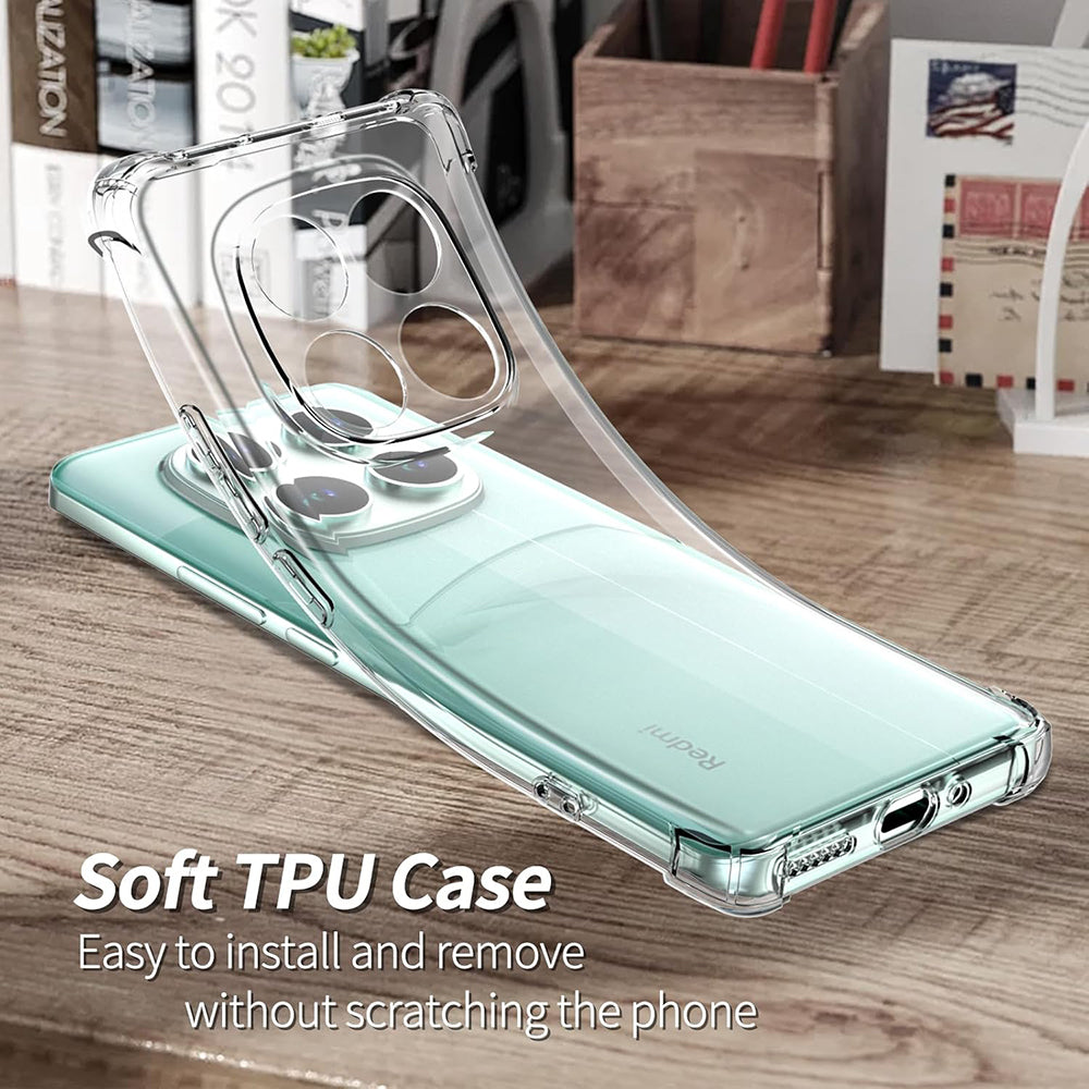 Fodral för Xiaomi Redmi Note 14 Pro 4G, Techsuit, Stötsäker Klar, Transparent