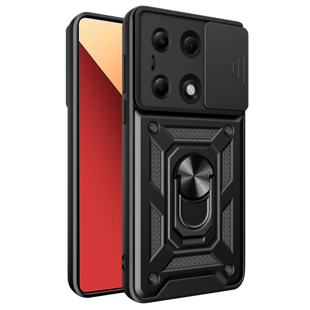 Fodral för Xiaomi Redmi Note 14S / Note 13 Pro 4G / Poco M6 Pro 4G, Techsuit, CamShield, Svart