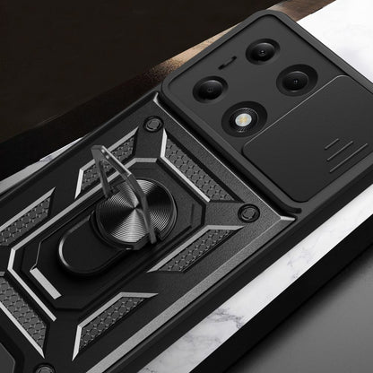 Fodral för Xiaomi Redmi Note 14S / Note 13 Pro 4G / Poco M6 Pro 4G, Techsuit, CamShield, Svart
