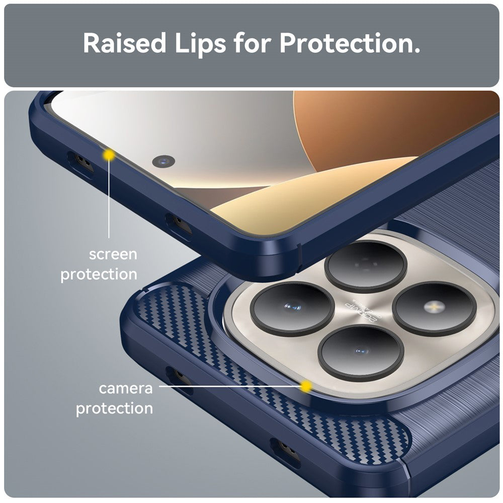 Case for Xiaomi Redmi Note 15 Pro 4G, Techsuit, Carbon, Blue