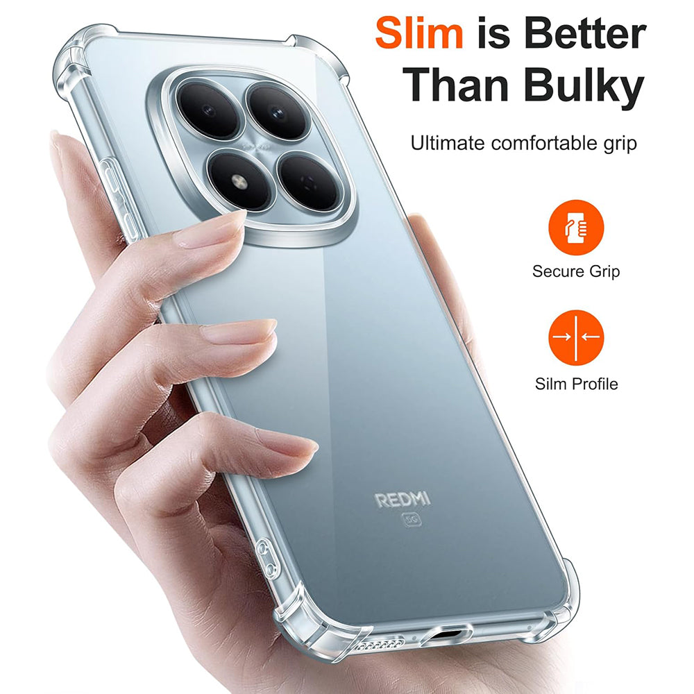 Skyddsfodral för Xiaomi Redmi Note 15 Pro 4G, Techsuit, Stötsäkert Klart, Transparent