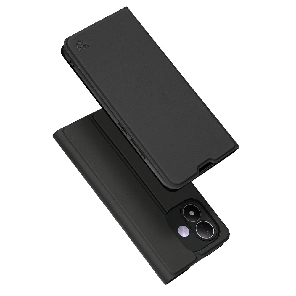 Fodral för Xiaomi Redmi Note 17 4G / Note 17 5G, Techsuit, Magskin Book, svart