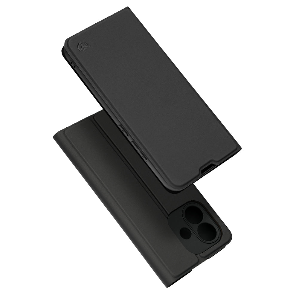 Fodral för Xiaomi Redmi Note 17 4G / Note 17 5G, Techsuit, Magskin Book, svart