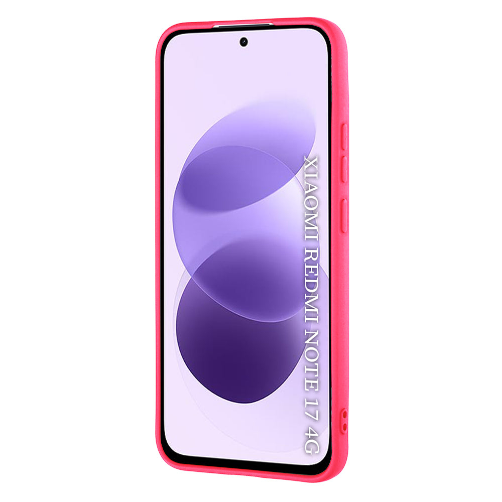 Fodral för Xiaomi Redmi Note 17 4G / Note 17 5G, Techsuit, SoftFlex, mörkrosa