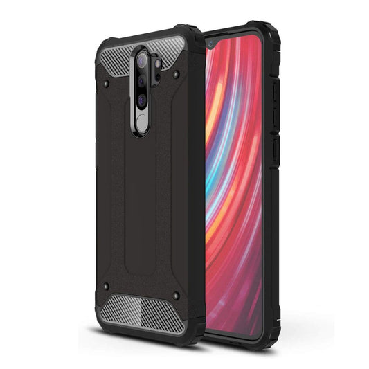 Fodral för Xiaomi Redmi Note 8 Pro, Techsuit, Hybrid Armor, Svart