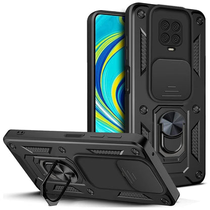 Fodral för Xiaomi Redmi Note 9S / Note 9 Pro / Note 9 Pro Max, Techsuit, CamShield, Svart